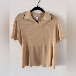 Vintage style TEHAMA Beige Polo Shirt